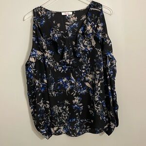 Parker Cold Shoulder Ruffle Top Size Medium